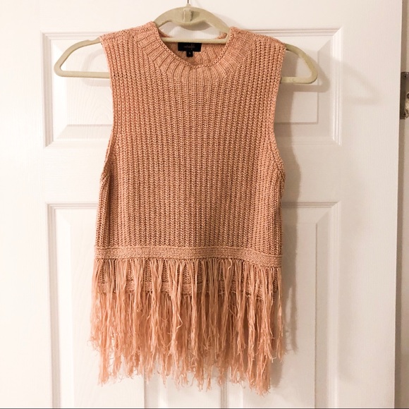 Tops - Blush Pink Fringe Blouse